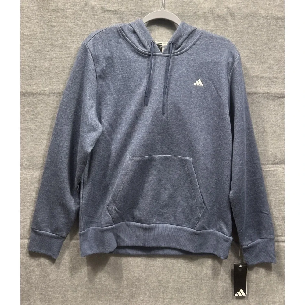 Adidas Women's  Go To Hoodie Sweatshirt Large Crew Navy Heather - Picture 2 of 8